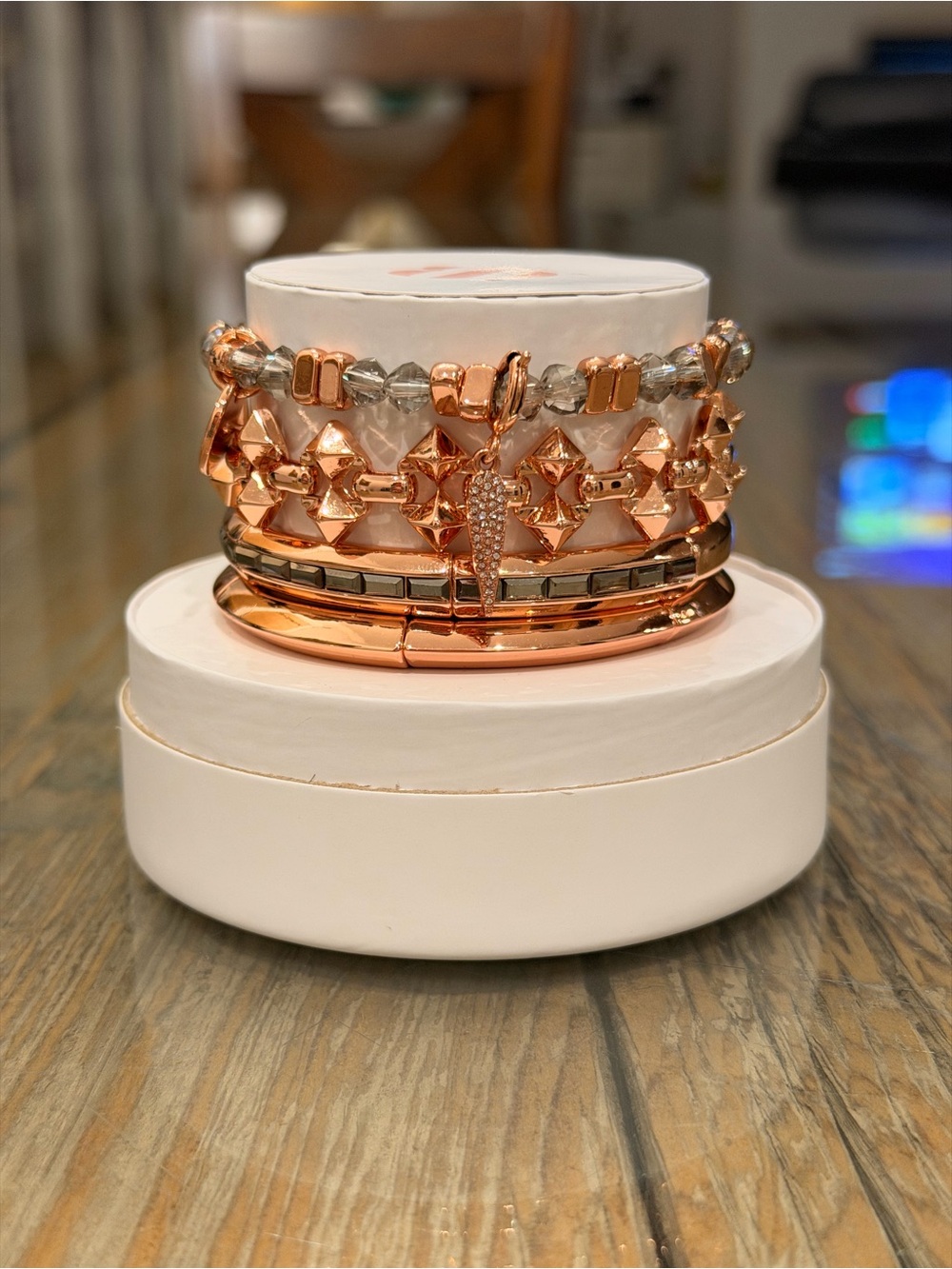 Bomb Party Bracelets New! Personally Curated Bracelet Stack on Rose Gold